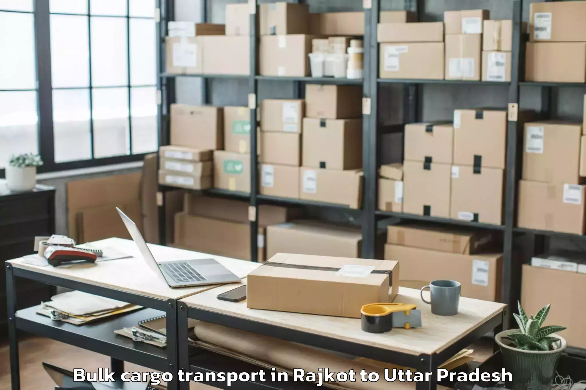 Professional Rajkot to Babina Bulk Cargo Transport